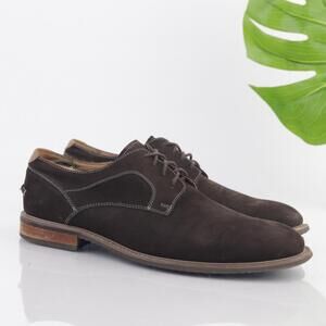 Florsheim Mens Doon Oxfords Size 9.5 M Brown Suede Plain Toe Dress Shoe Comfort